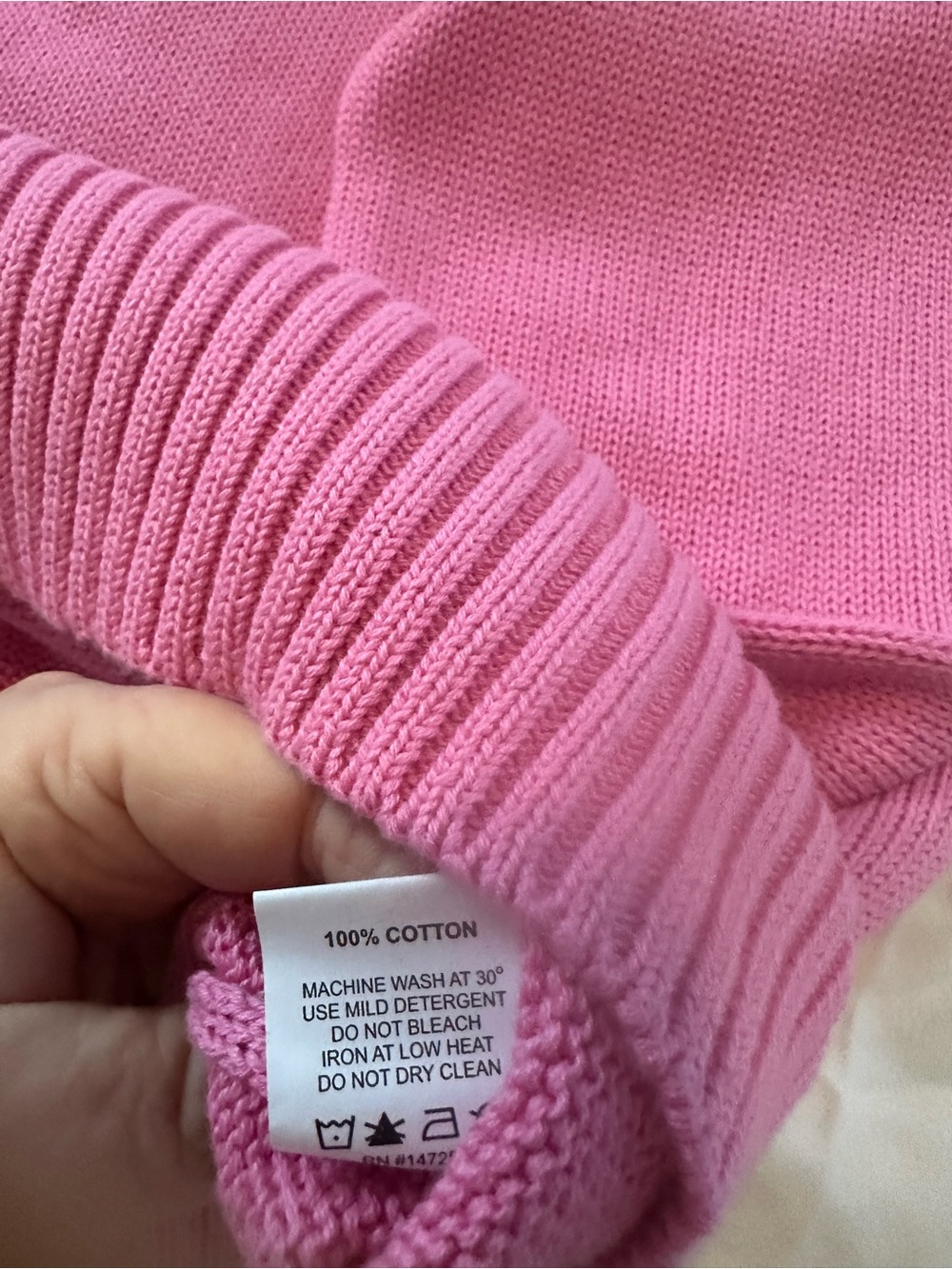 Simply Southern Hot Pink Crewneck Sweater with American Flag Knit - Picture 5 of 8